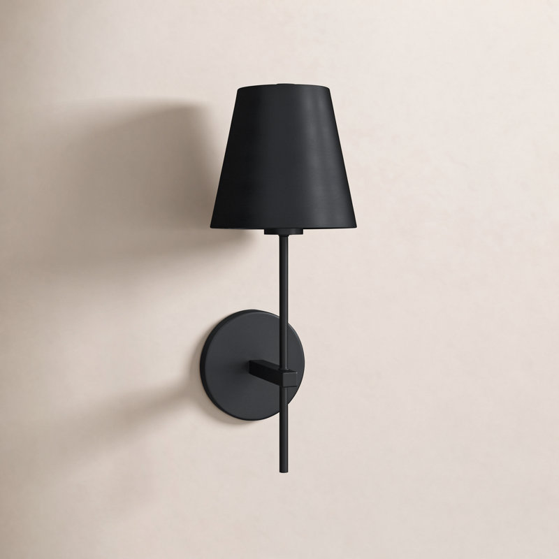 Coverton 1 Light Vibrant Gold Wall Mount, Black