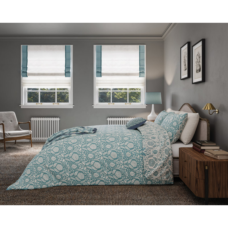 Sunflowers Duvet Cover Set, Teal, Double Duvet Cover + 2 Pillowcases