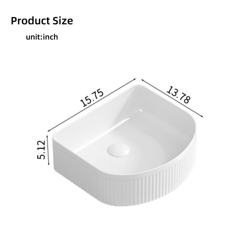 Petit lavabo de salle de bain rectangulaire Modern Modern