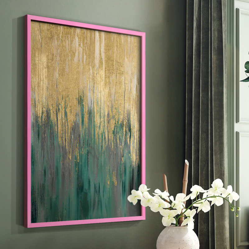 «Catskill Forest», reproduction encadrée - bois massif, H 10 po x l 8 po, Rose