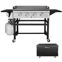 Royal Gourmet GB4002 4-Burner Griddle Flat Top GAS Grill, 36-Inch Propane Outdoor BBQ, Black