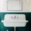 Fireclay Wallmount Bath Sink with Faucet, Drain and P-Trap Set-346126596