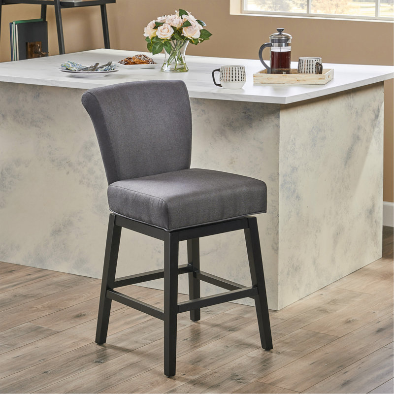 Swivel Counter Stool, Charcoal Grey