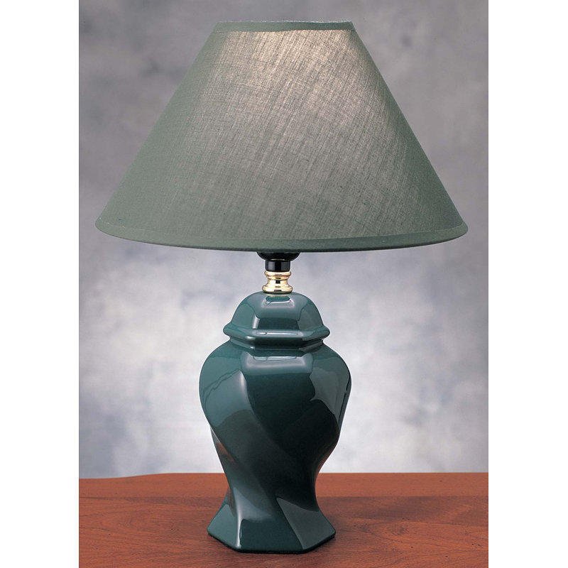 Whisenhunt Ceramic Table Lamp, Green