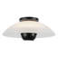 Plafonnier semi-encastré noir 14 po avec abat-jour en verre opale Umbra-124959413-124959416