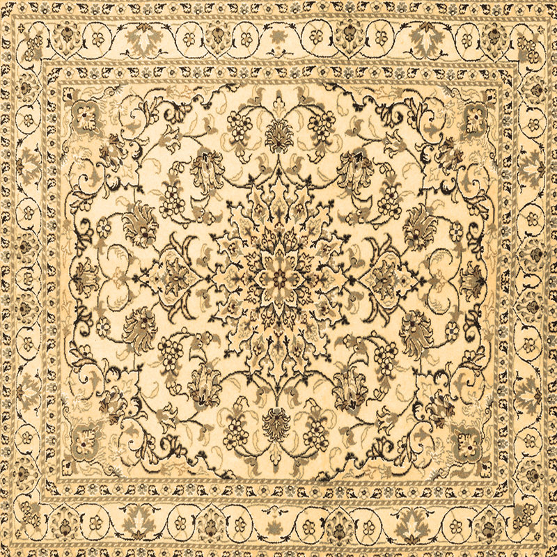 Tapis brun traditionnel Traditional 2777, Carré 5 pi