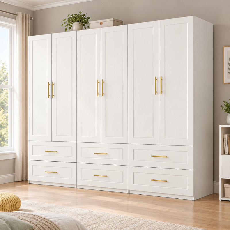 Bedroom Armoire Wardrobe with Drawers