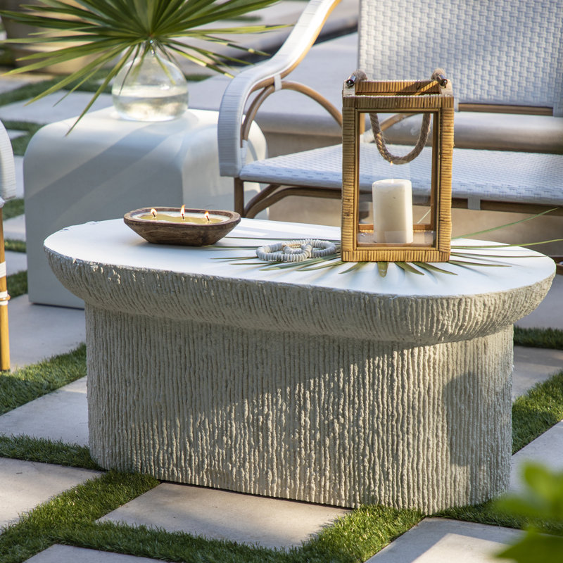 Cast Stone Coffee Table, Natural Stone
