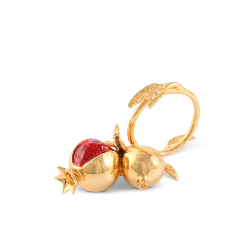 Pomegranate Metal Napkin Ring