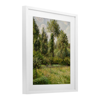 Poplars, paysage classique, reproduction encadrée sous verre, design par Camille Pissarro