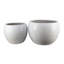 Ensemble de 2 pots à fleurs en céramique blanc brillant-112858235