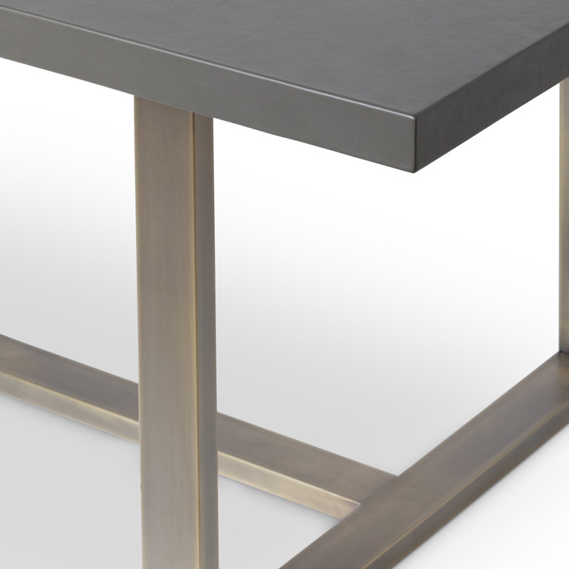 Rectangular Iron Top Dining Table