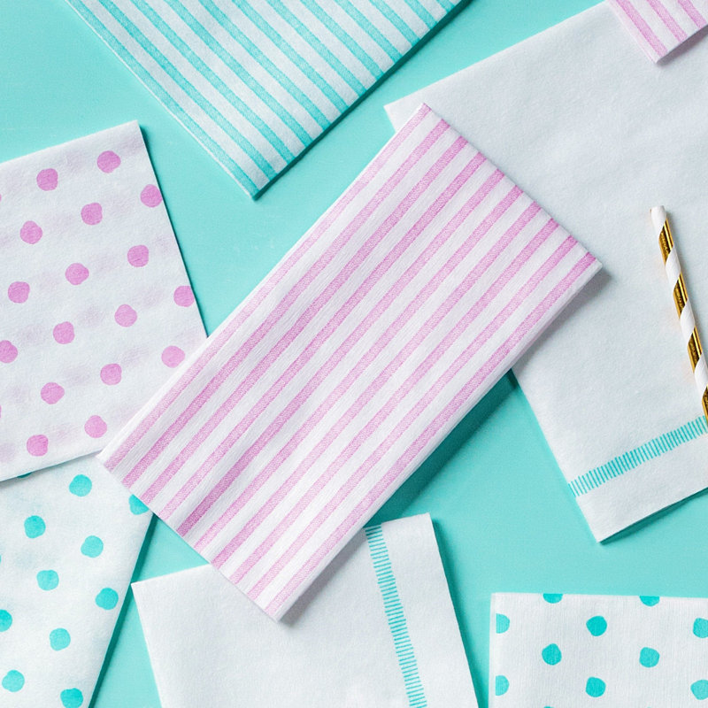 Papersoft Spunlace Rectangle Napkins, Pink