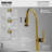 Karran Pull-Down Kitchen Faucet with Blade Spray, 3-Function Sprayer, High-Arc, Spot-Free Finish in Brushed Gold-119904239