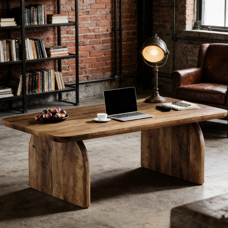Table à thé de style moderne, table basse spacieuse, table d'ordinateur