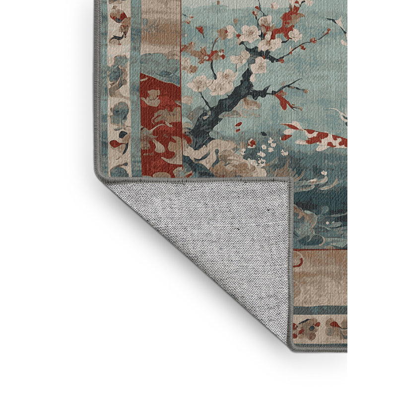 Machine Washable Gray Area Rug, Square 5'