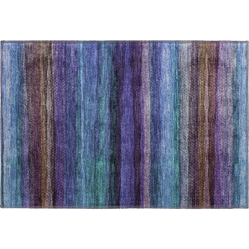 Premium Machine Washable Mayfield AMF2093 Striped Rug, Blue, 10' x 14'