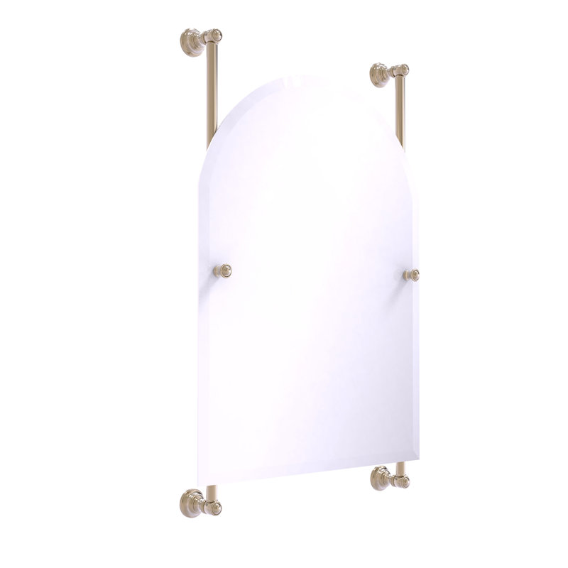 Miroir de meuble-lavabo biseauté sans cadre Freyja, Étain antique