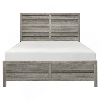 Mobilier de chambre à coucher de style rustique en bois vieilli à finition grise vieillie 1pc