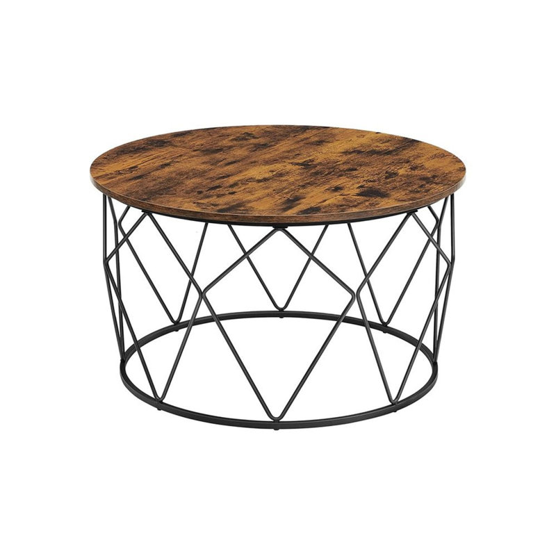 Annonciade Industrial Wooden Coffee Centre Accent Table