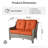 2 - Person Outdoor Wicker High Back Sofa With Cushions, All Weather Rattan Loveseat-1113021631
