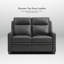 Causeuse inclinable électrique en cuir véritable Harpster-110447891