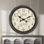 Horloge murale ronde de 16 po de style rétro - horloge en bois brun antique avec mouvement silencieux?