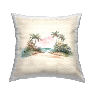 Polyester Throw Square Indoor/Outdoor Pillow Cover & Insert