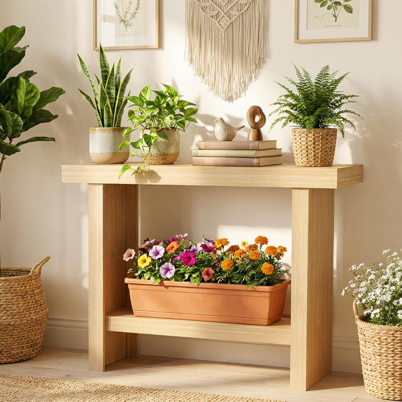 Herron Farmhouse Console Table with Storage for Hallway,Narrow Sofa Table Behind The Couch, Modern Foyer Tables for Entrance