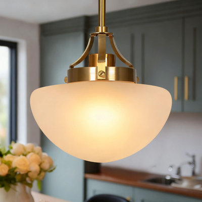 Single Pendant With Frosted Glass Accents