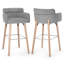 Tabouret 30 "H avec structure en bois massif et siège en mousse-235394655