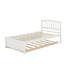 Lit plateforme simple en bois avec lit gigogne-211628362