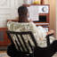 Chaise berçante en bois massif avec accoudoirs doubles-112601916