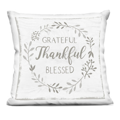 All Things Through Christ Decorative Printed Throw Pillow, design by Val Rhodes