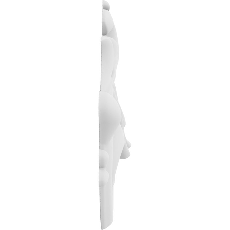 Applique Fayette Rosette, P 3 po x l 4 po x P 0,38 po, Gauche