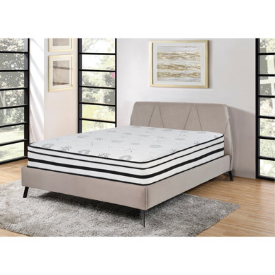 12-Inch Mattress Highly Breathable Quilted Cover Hybrid Mattress, White, Plush Foam Mattress In A Box, Luxury Comfort Mattress
