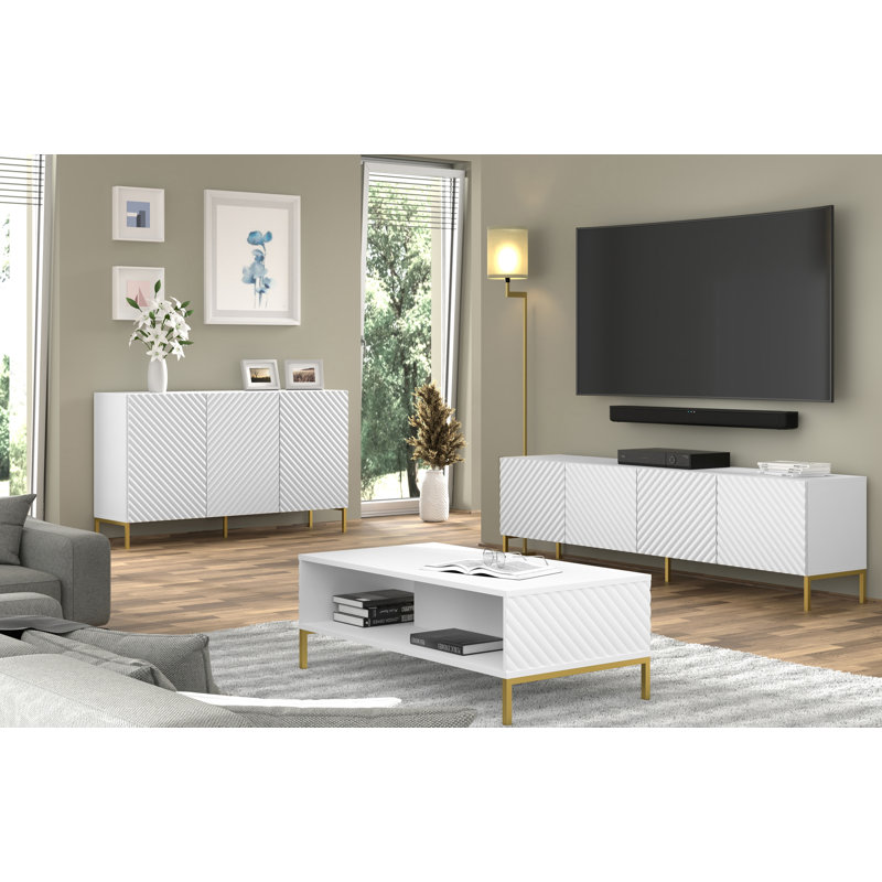 Agosta 150cm Sideboard, White