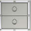 Table de chevet argentée Gemstone: miroir accentué, tiroirs spacieux, pied en oignon, glissière centrale en métal, bois massif +, gris / argent, 28,35 po Hauteur, largeur 16,03, accents de profondeur 25,16, compartiments de tiroir,