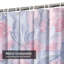 Rideau de douche rose imperméable, rideaux de douche pour la salle de bain avec 12 crochets-129999904