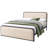 Metal Bed Frame with Curved Upholstered Headboard and Footboard-1014076420-1014076421