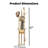 Steel Freestanding 9-Hook Coat Rack In Gold-1757178474