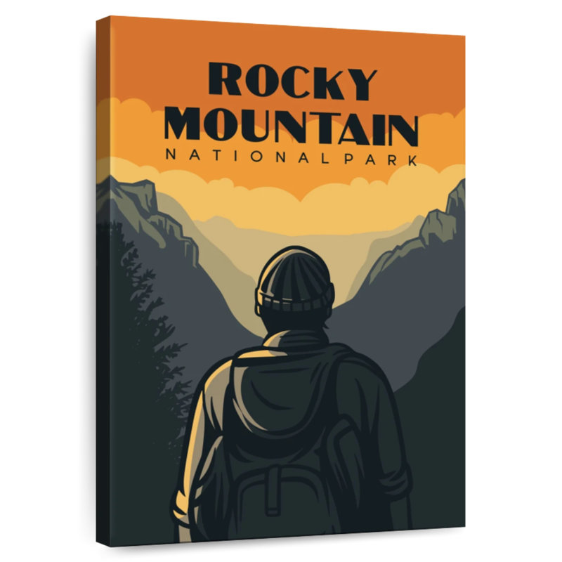 Affiche de randonnée Senne Rocky Mountain, H 12 po x l 8 po
