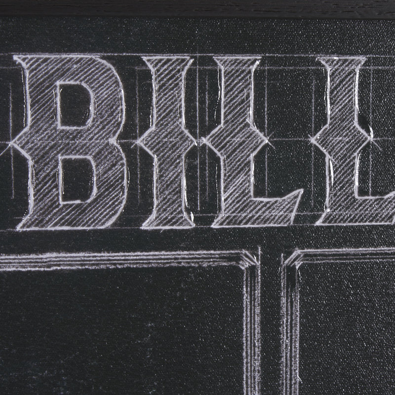 "Billiards a Hand", reproduction d'art encadrée texturée