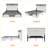 Farmhouse Full Size Bed Frame With Storage Headboard,Charging Station & LED Lights,White-1895768083