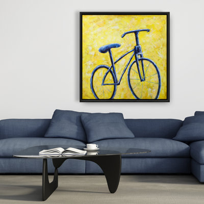 «Blue Bike Abstract» sur toile