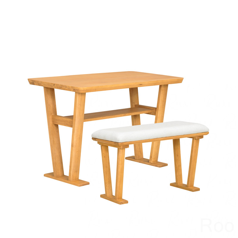 Modern Solid Wood Dining Table – Space-Saving Design