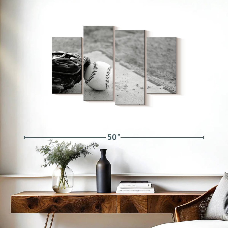 Sireci Glove And Baseball, 22" H x 36" W