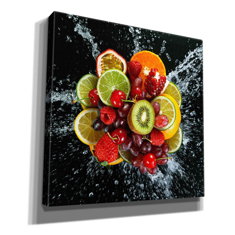 «Fruit Splash III», art mural sur toile, H 26 po x l 26 po x P 1,5 po