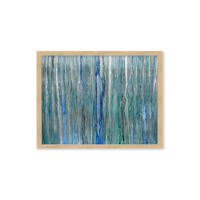 «Arctic Rain», reproduction d'art encadrée, Art mural naturel encadré texturé, H 10 po x l 14 po
