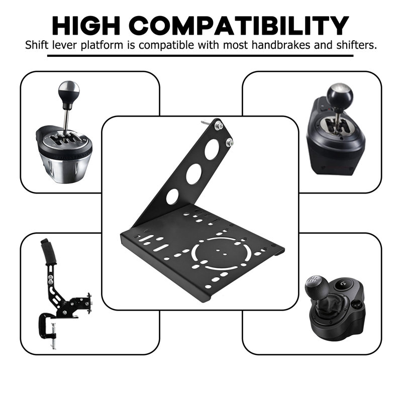 Shifter/Handbrake Mount Bracket for Our Wheel Stand | With Mounting Bolts | Supports Gear Lever & Handbrake Devices Simultaneously